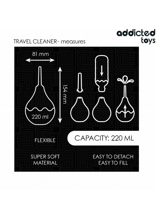 Addicted Toys - Limpiador Anal de Viaje Talla L 220 ml