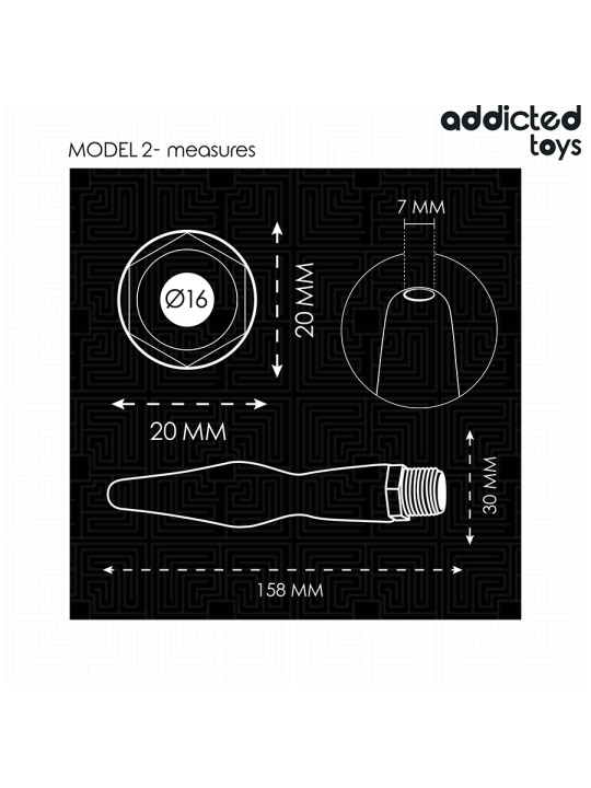 Addicted Toys - Limpiador Anal con Adaptador Universal Modelo 2