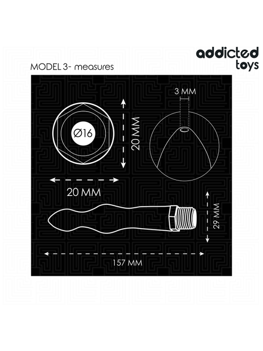 Addicted Toys - Limpiador Anal con Adaptador Universal Modelo 3