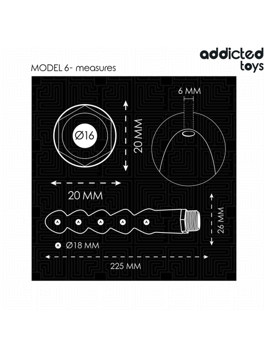 Addicted Toys - Limpiador Anal con Adaptador Universal Modelo 6