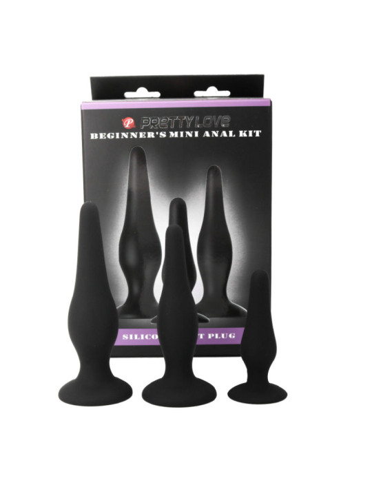 Pretty Love - Kit Iniciacion Anal Plugs Silicona