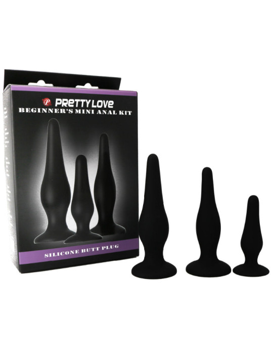 Pretty Love - Kit Iniciacion Anal Plugs Silicona
