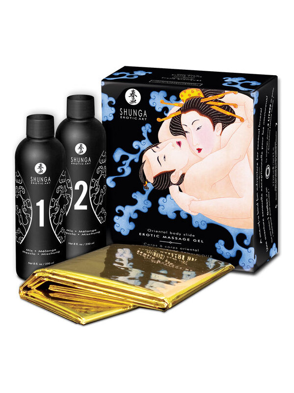 Shunga Oriental: gel de masaje cuerpo a cuerpo frutas exóticas