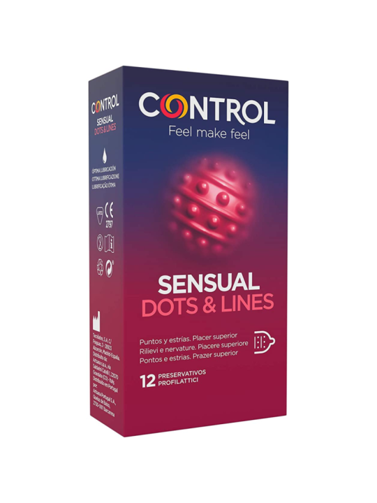 Control - Sensual Dots & Lines Puntos y Estrias 12 uds