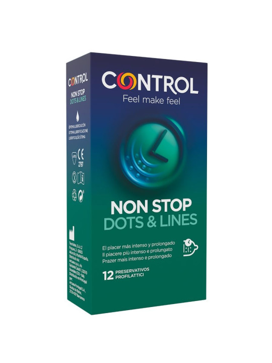 Control - Nonstop Puntos y Estrías Preservativos 12 Unidades