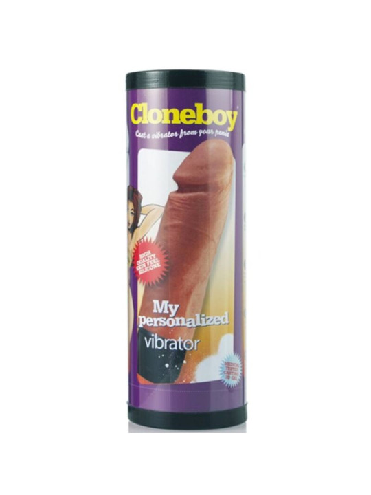 Tubo del kit Cloneboy Kit Clonador con Vibrador, réplica en tono piel en la etiqueta
