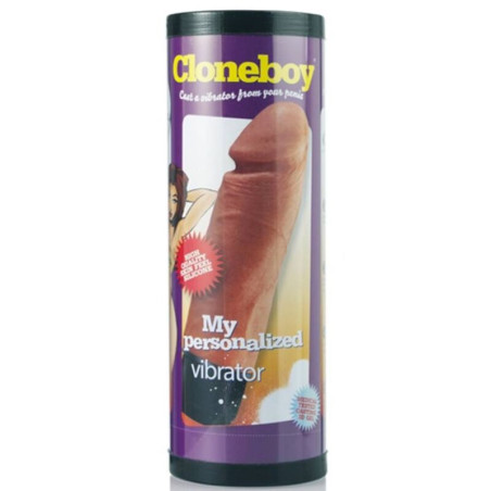 Tubo del kit Cloneboy Kit Clonador con Vibrador, réplica en tono piel en la etiqueta