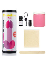 Kit Cloneboy Tulip completo: tubo, endurecedor, anillo, funda texturizada, silicona rosa, alginato y palito