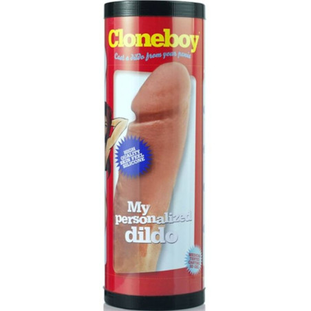 Envase cilíndrico rojo del kit Cloneboy para clonar el pene y crear un dildo personalizado