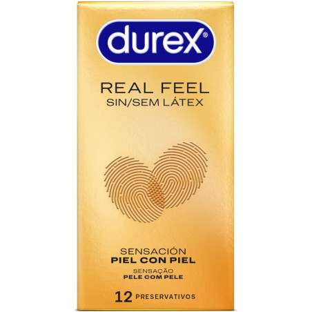 Durex - Preservativos Real Feel sin Látex 12 Unidades