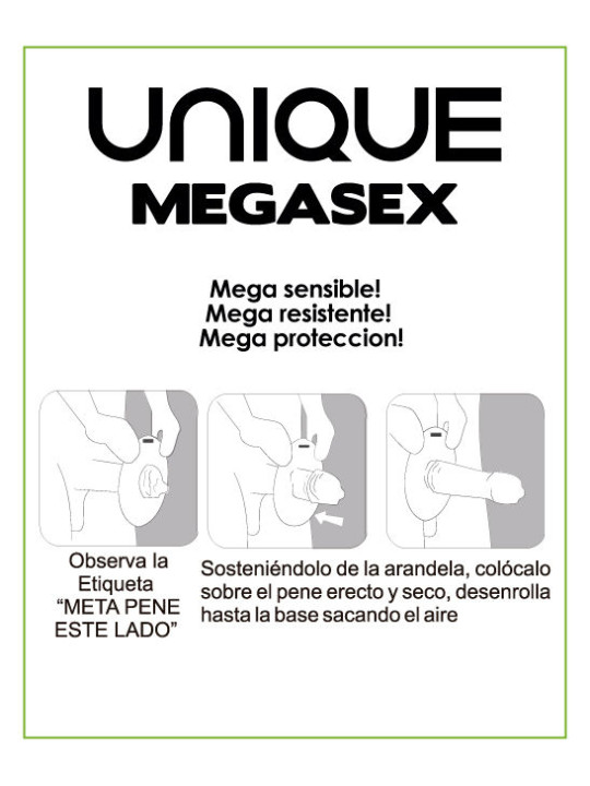 Uniq - Megasex Preservativos Sensitivos con Liguero sin Latex 3 Unidades