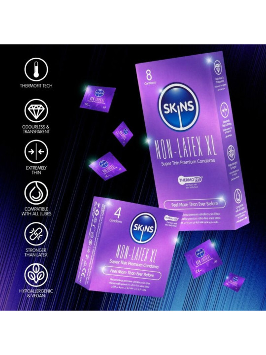 Skins - Preservativos sin Latex XL pack 8