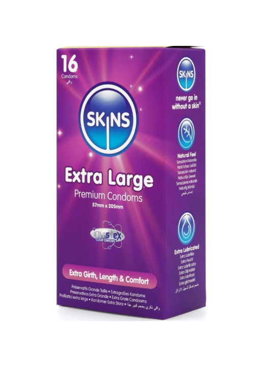 Skins - Tamaño XL Preservativos Premium pack 16