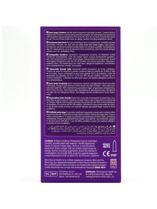 Skins - Tamaño XL Preservativos Premium pack 16
