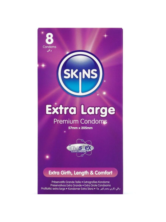 Skins - Tamaño XL Preservativos Premium pack 8