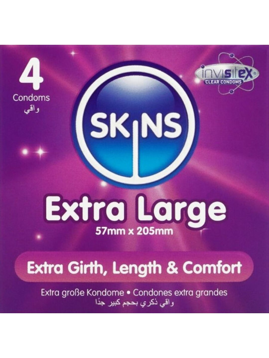 Skins - Tamaño XL Preservativos Premium pack 4