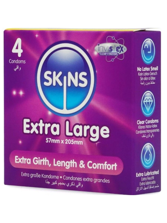 Skins - Tamaño XL Preservativos Premium pack 4