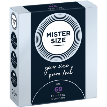 Mister Size - Preservativos Talla XXXL 69 mm (3 Unidades)