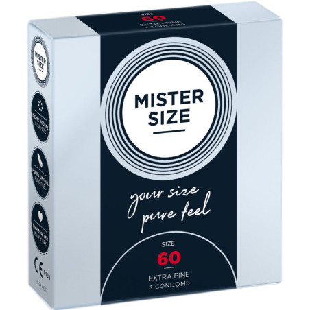 Mister Size - Preservativos Talla XL 60 mm (3 Unidades)