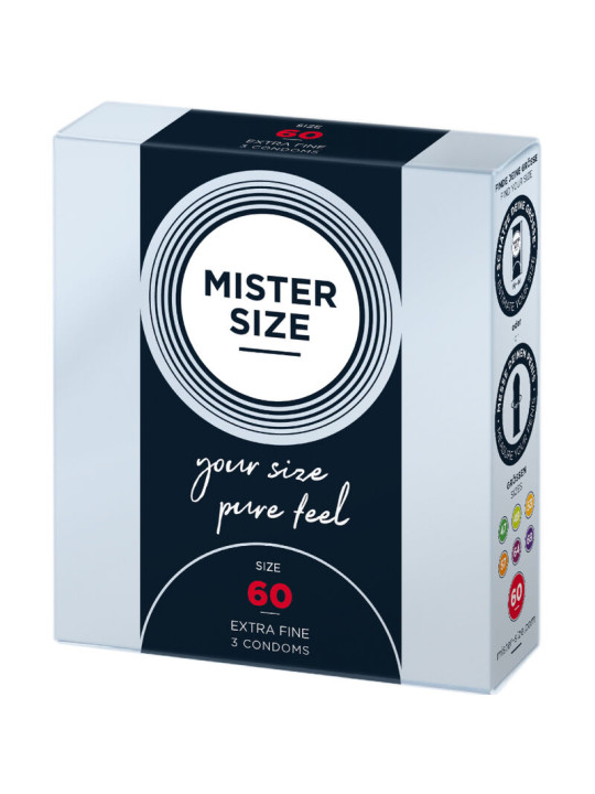 Mister Size - Preservativos Talla XL 60 mm (3 Unidades)