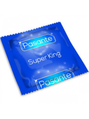 Sobre individual azul del preservativo Pasante Super King de látex, talla grande