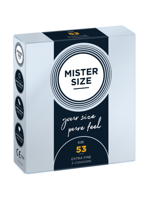 Mister Size - Preservativos Talla M 53 mm (3 Unidades)