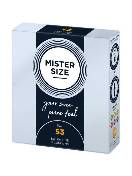Mister Size - Preservativos Talla M 53 mm (3 Unidades)