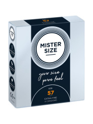 Mister Size - Preservativos Talla L 57 mm (3 Unidades)