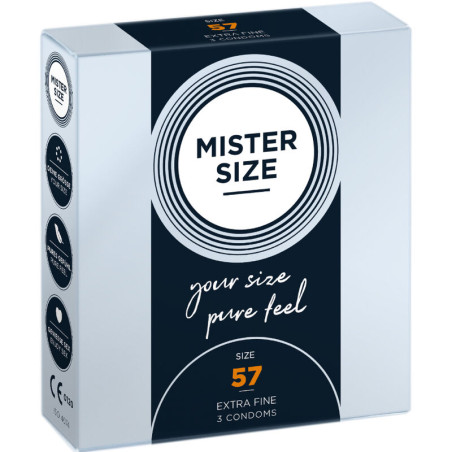 Mister Size - Preservativos Talla L 57 mm (3 Unidades)