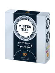 Mister Size - Preservativos Talla L 57 mm (3 Unidades)