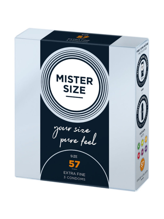 Mister Size - Preservativos Talla L 57 mm (3 Unidades)