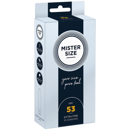 Mister Size - Preservativos Talla M 53 mm (10 Unidades)