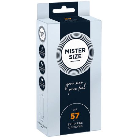 Mister Size - Preservativos Talla L 57 mm (10 Unidades)