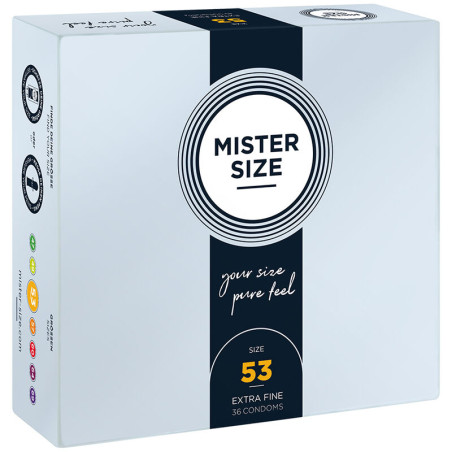 Mister Size - Preservativos Talla M 53 mm (36 Unidades)