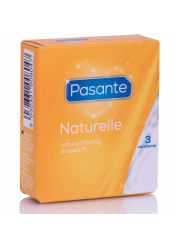 Pasante Naturelle: 3 preservativos cónicos de 54 mm