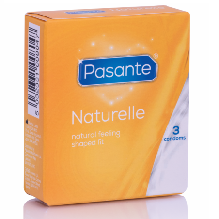 Pasante Naturelle: 3 preservativos cónicos de 54 mm