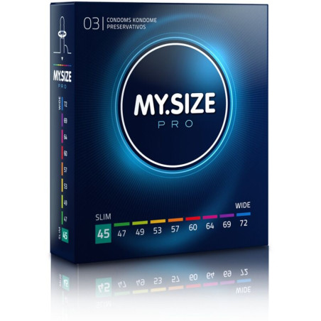 My Size Pro 45 mm: 3 preservativos a medida