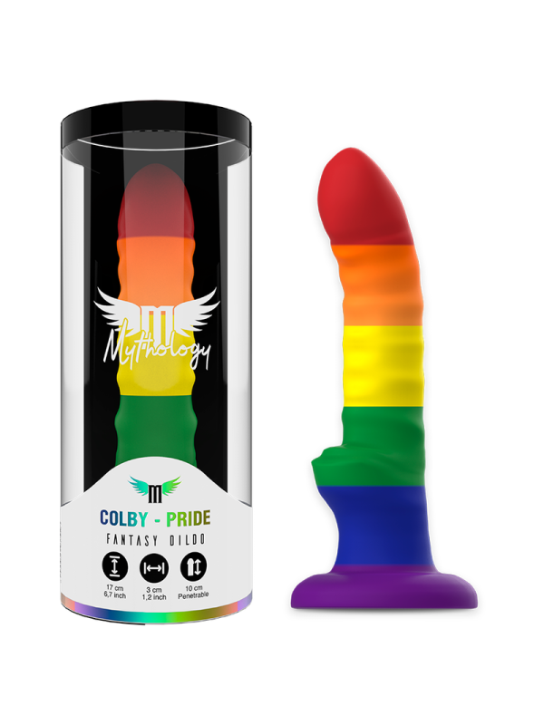 Mythology Colby Pride Dildo M | Consolador de silicona con ventosa