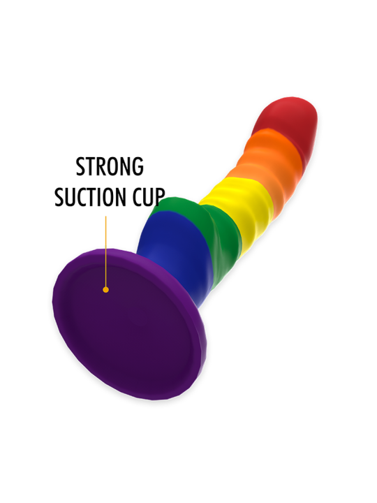 Mythology Colby Pride Dildo M | Consolador de silicona con ventosa