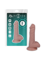 Embalaje Mr. Intense 5 con especificaciones técnicas y características de flexibilidad e hipoalergenicidad