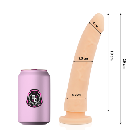 Delta Club - Dildo Realista Natural Silicona Medica 20 cm Ø 4 cm
