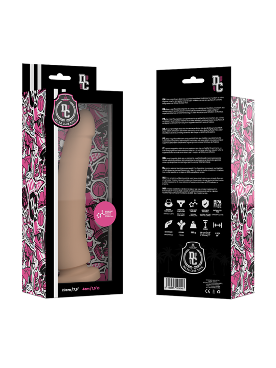 Delta Club - Dildo Realista Natural Silicona Medica 20 cm Ø 4 cm