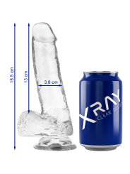 x Ray - Clear Dildo Realista Transparente 18.5 cm Ø 3.8 cm