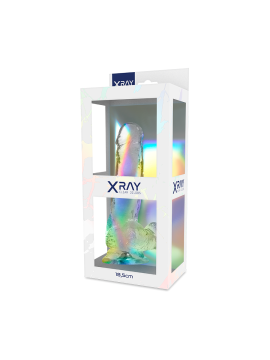 x Ray - Clear Dildo Realista Transparente 18.5 cm Ø 3.8 cm