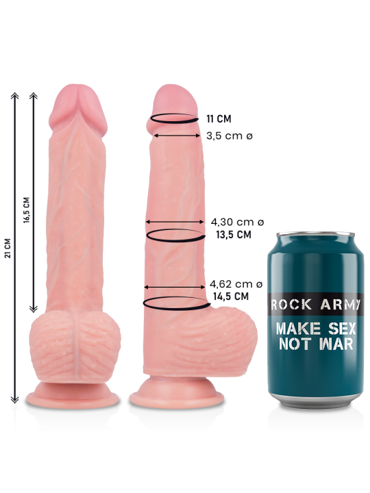 Rockarmy - Spitfire Dildo Realístico Liquid Silicone 21 cm Ø 4.62 cm