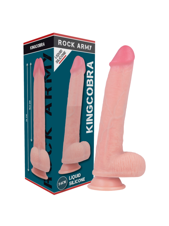 Rockarmy - Kingcobra Dildo Realístico Liquid Silicone 24 cm Ø 4.77 cm
