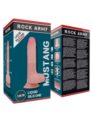 Rockarmy - Mustang Dildo Realístico Liquid Silicone 18 cm Ø 4.14 cm