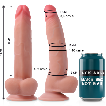 Rockarmy - Leopard Dildo Realista Dual Density 23 cm Ø 4.77 cm