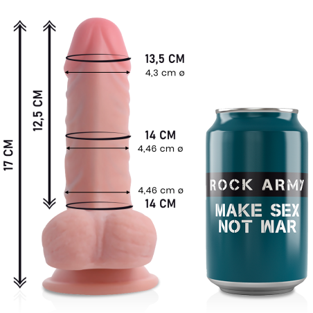 Rockarmy - Dual Density Panzer Dildo Realista 17 cm Ø 4.46 cm