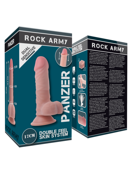 Rockarmy - Dual Density Panzer Dildo Realista 17 cm Ø 4.46 cm